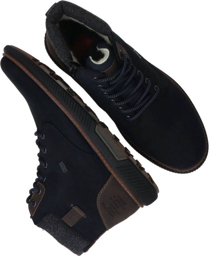 Rieker Tex Veterboots blauw Nubuck