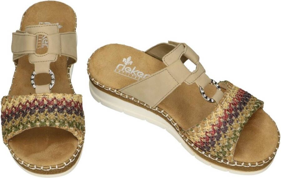 Rieker Touw Sandalen zwart Synthetisch Dames