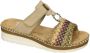 Rieker Kleurrijke Gevlochten Comfort Slipper Multicolor Dames - Thumbnail 3