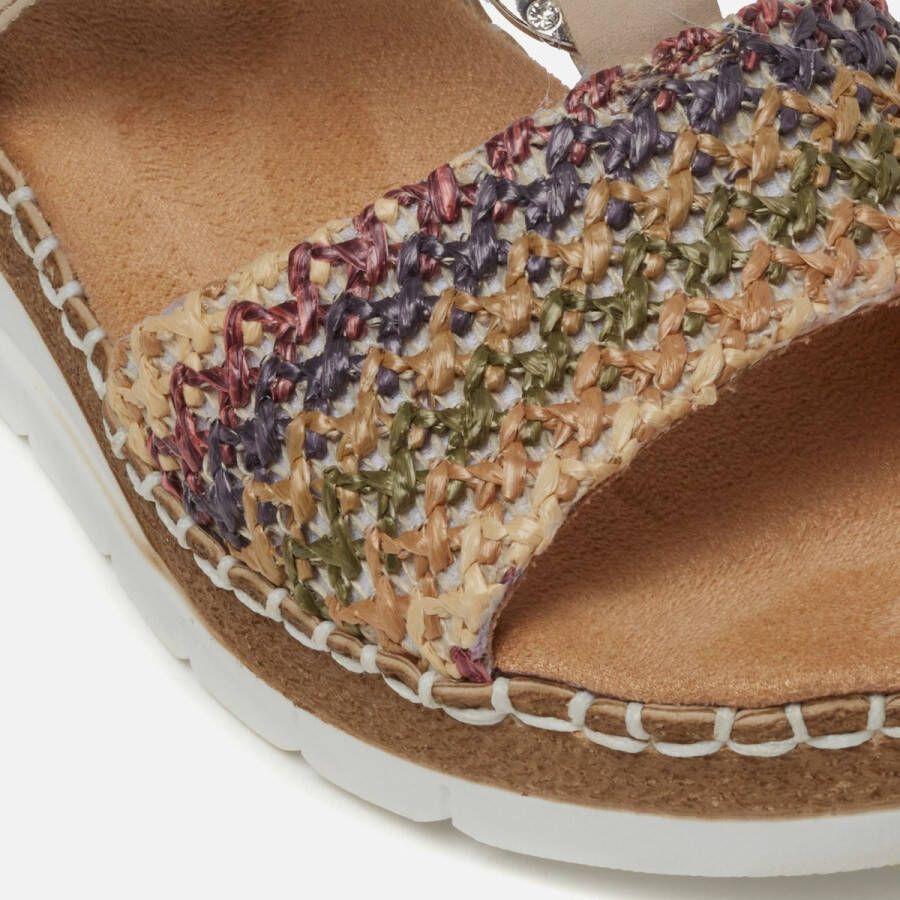 Rieker Kleurrijke Gevlochten Comfort Slipper Multicolor Dames - Foto 5