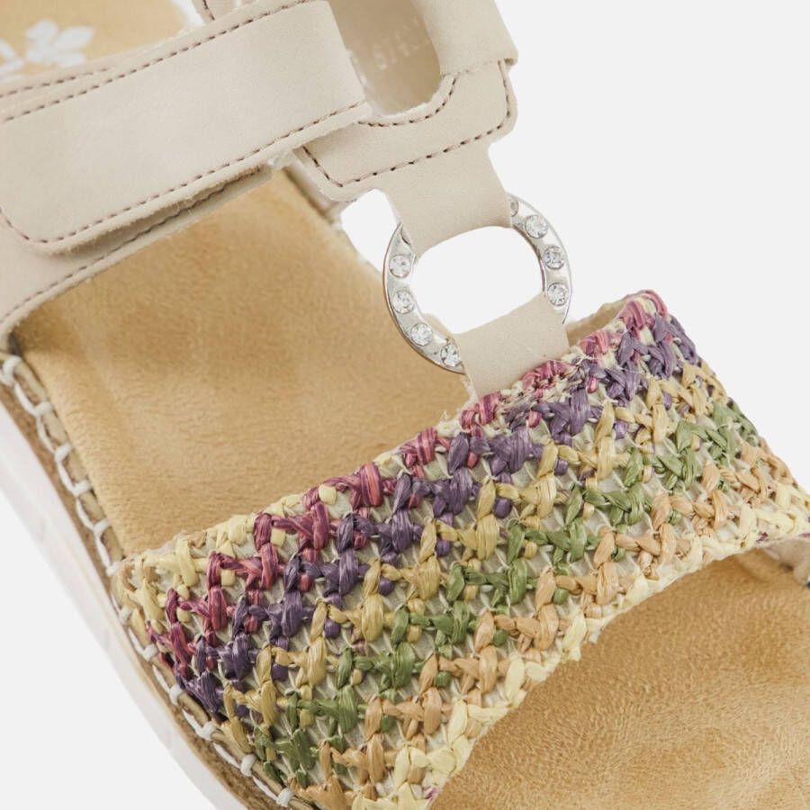 Rieker Kleurrijke Gevlochten Comfort Slipper Multicolor Dames - Foto 7