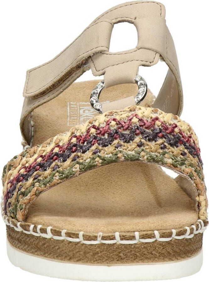 Rieker Touw Sandalen zwart Synthetisch Dames