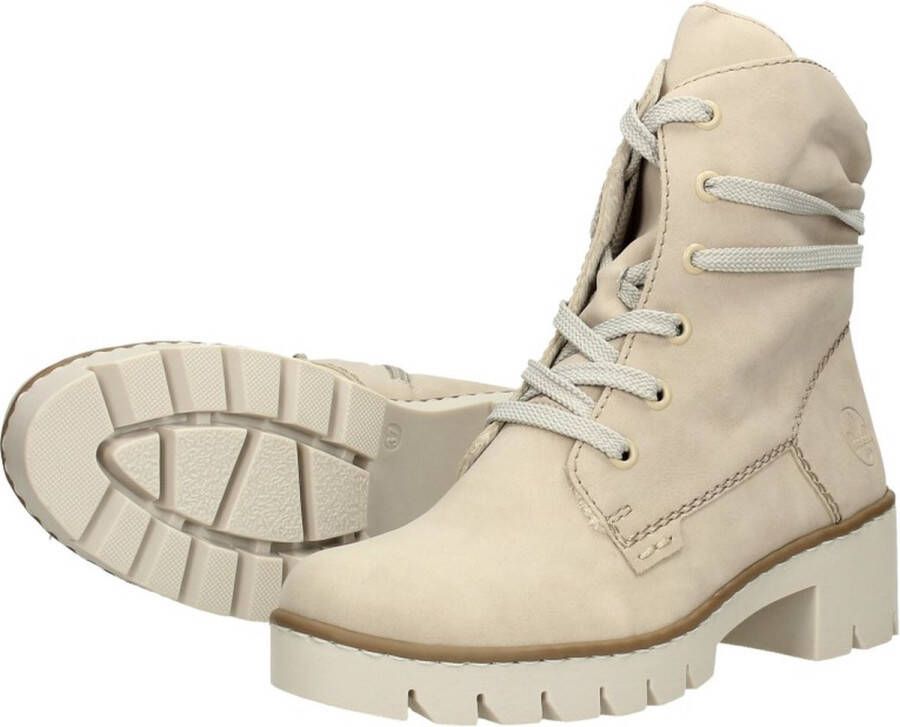 Rieker Veterboots Beige Nubuck 172207 Dames