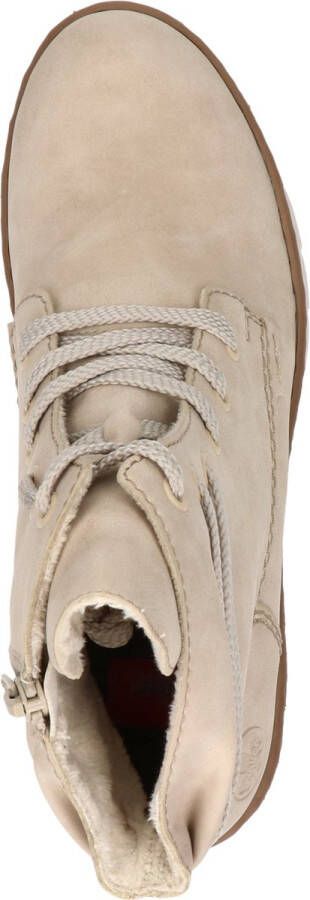 Rieker Veterboots Beige Nubuck 172207 Dames