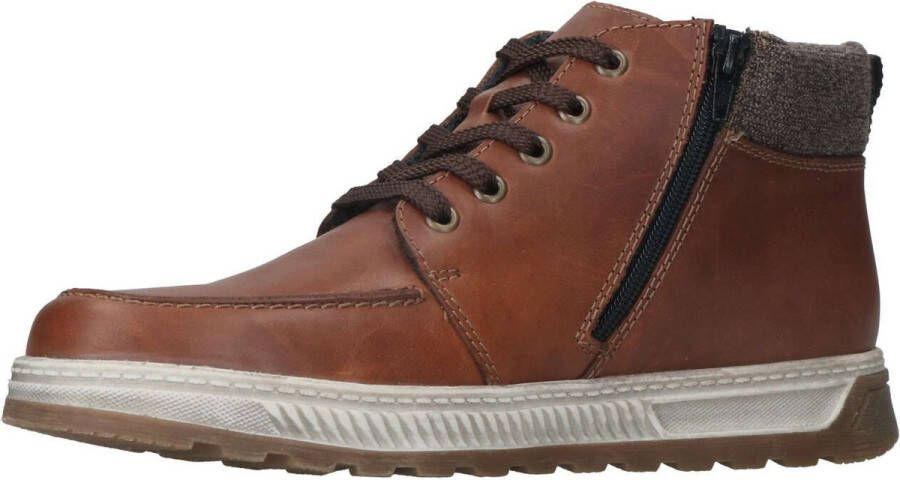 Rieker Veterboots cognac Leer