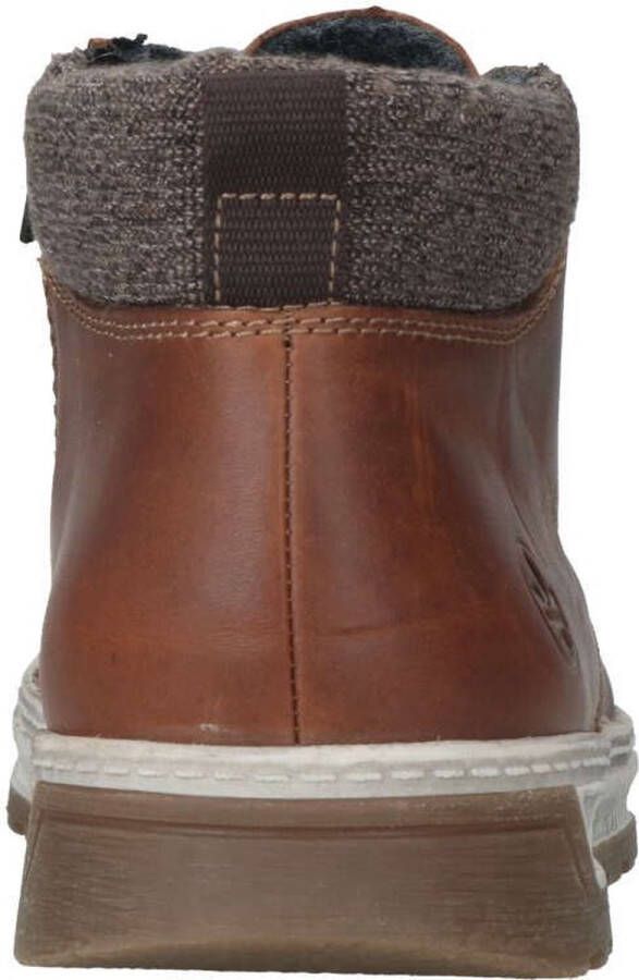 Rieker Veterboots cognac Leer