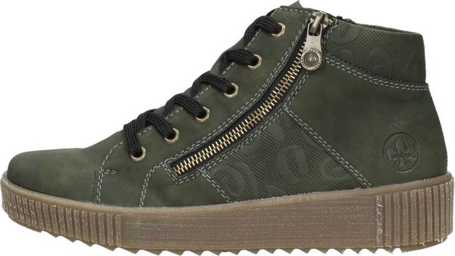 Rieker Donkergroene Comfort Sneakers voor Dames Groen Dames