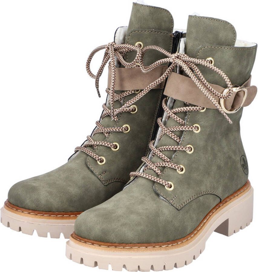 Rieker Veterboots Groen Synthetisch 172246 Dames