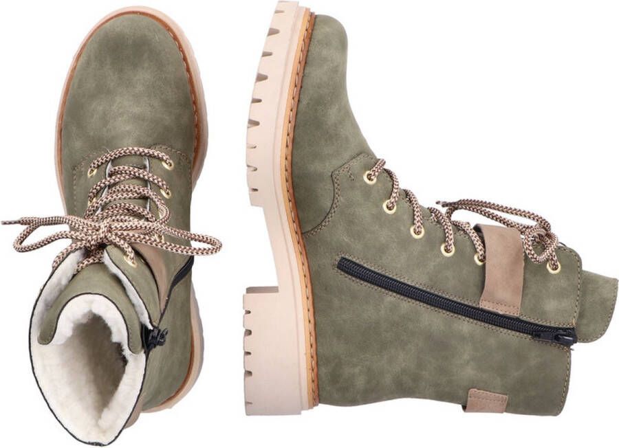 Rieker Veterboots Groen Synthetisch 172246 Dames