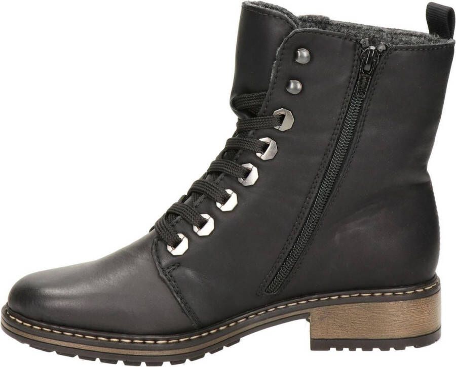 Rieker Veterboots zwart Synthetisch 172209 Dames