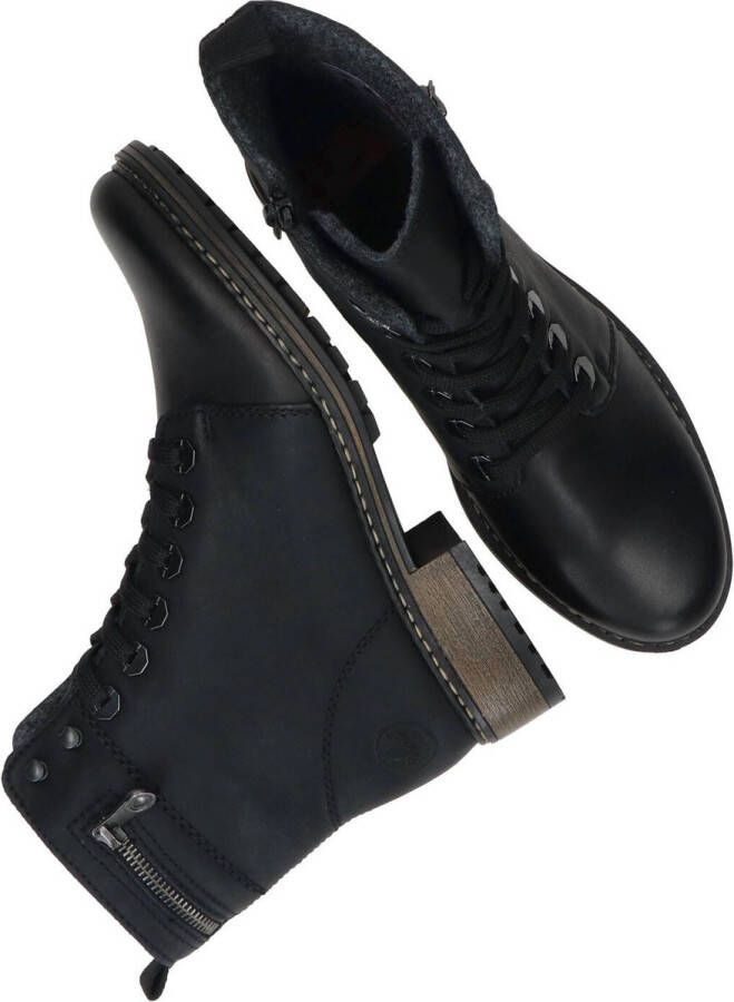 Rieker Veterboots zwart Synthetisch Dames