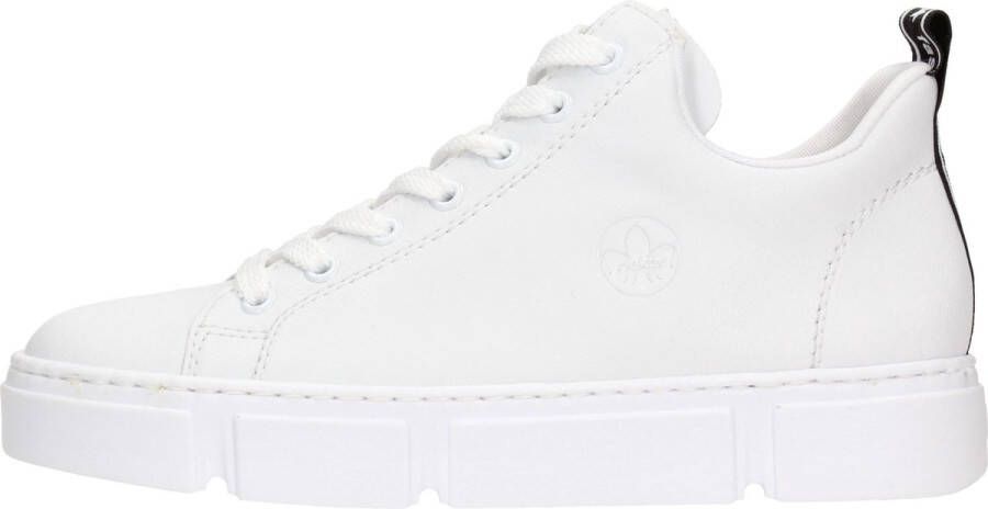 Rieker Witte Leren Sneaker voor Dames White Dames