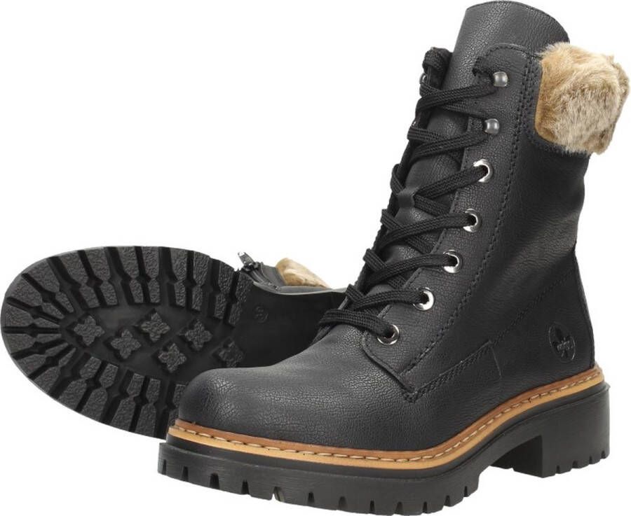 Rieker Veterschoenen Hoog Veterschoenen Hoog zwart