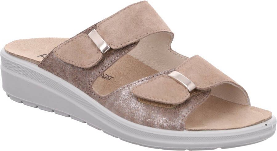 Rohde 5732 Volwassenen Dames slippers Kleur Wit beige