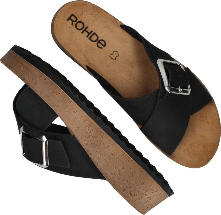 Rohde 6210 Volwassenen Dames slippers Zwart