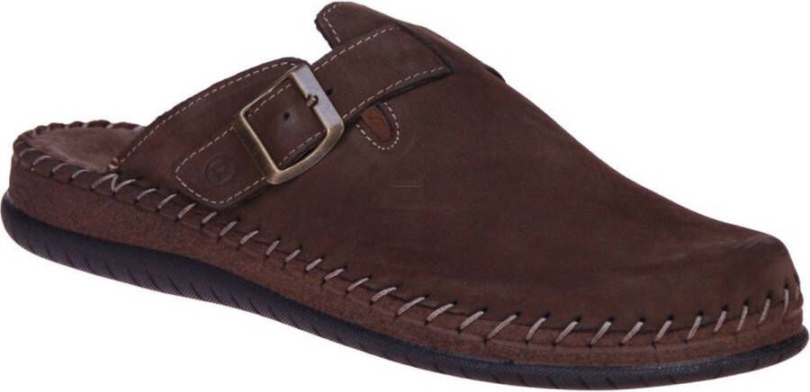 Rohde Bruin Nubuck Pantoffel