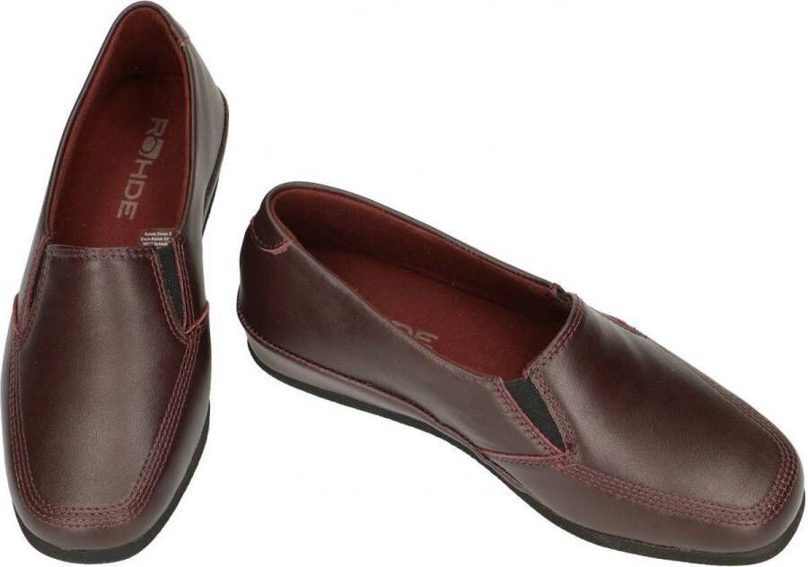 Rohde -Dames bordeaux pantoffels