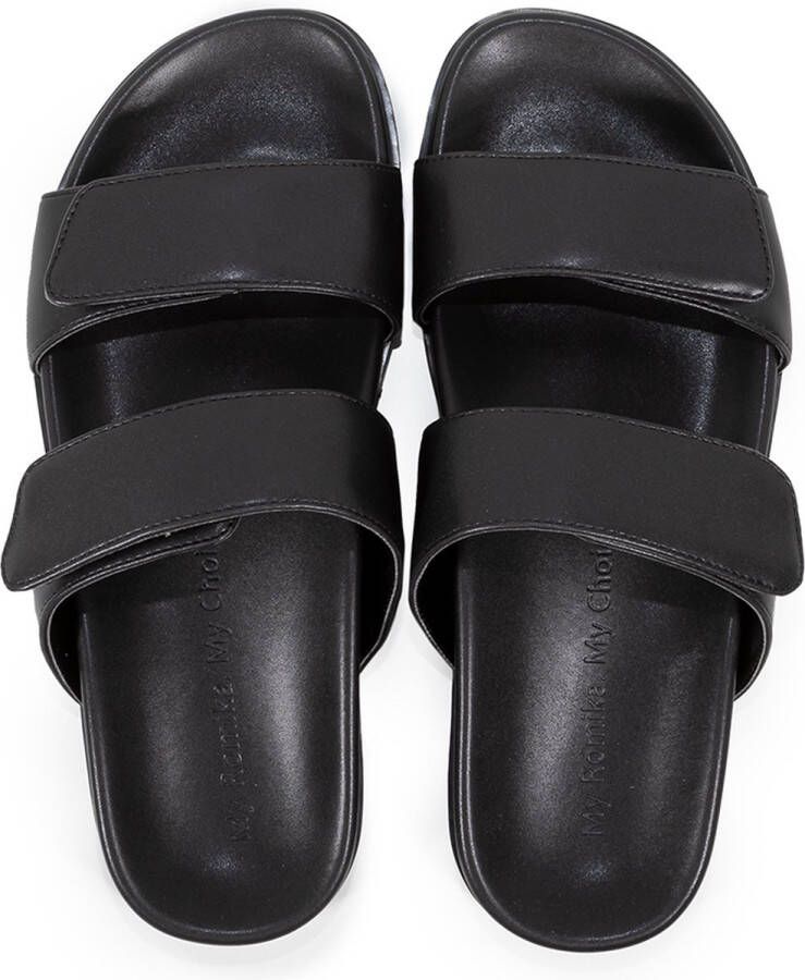 Romika 2 Strap Velcro Sandal Women ZWART