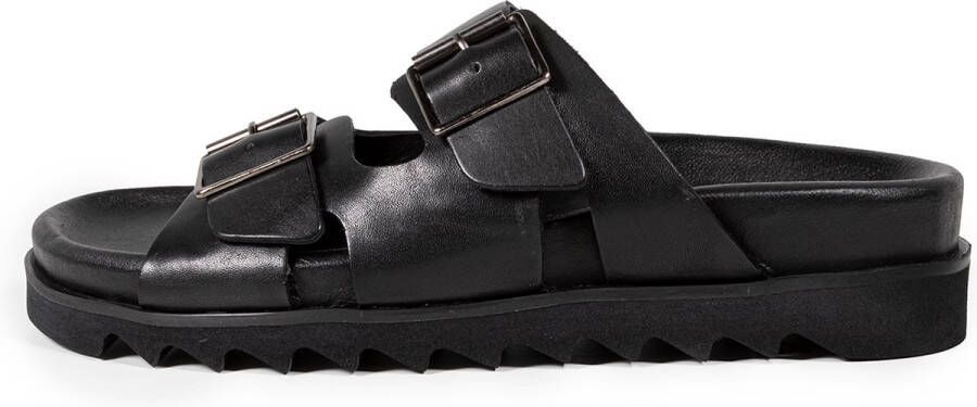 Romika Buckle 2 Strap Sandal Men ZWART