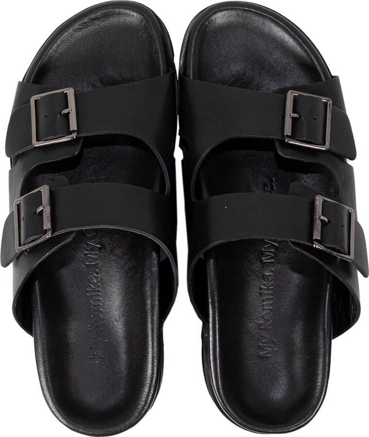 Romika Buckle 2 Strap Sandal Men ZWART