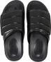 Romika Covered Footbed Quilted Upper Velcro Slide Men ZWART - Thumbnail 4