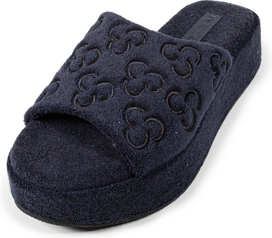 Romika Terry Plateau Slide Women BLAUW