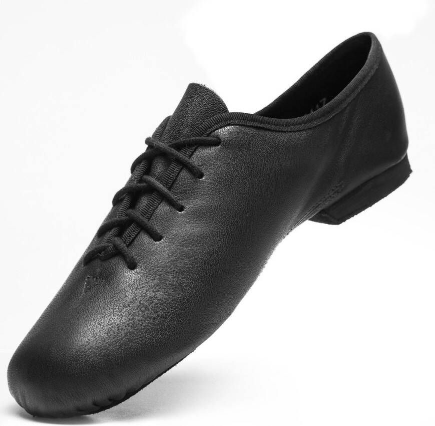 Rumpf 1270 Basi Dansschoenen Dames Jazzschoenen Zwart Leer Suède Splitzool Salsa Latin Trainingsschoen