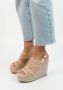 Sacha Dames Beige sleehak sandalen - Thumbnail 7