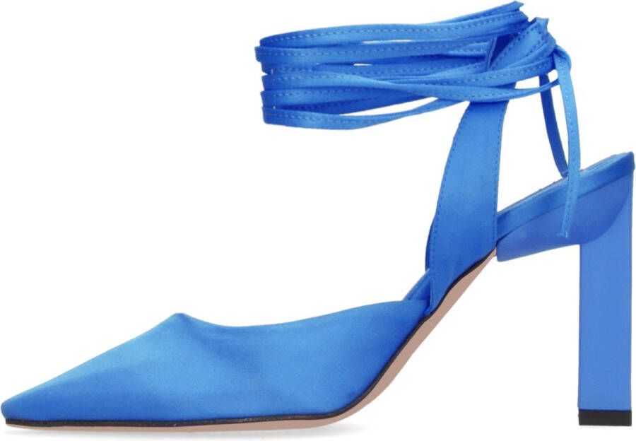 Sacha Dames Blauwe slingback pumps met veters - Foto 9