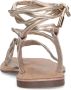 Sacha Dames Goudkleurige leren sandalen - Thumbnail 6