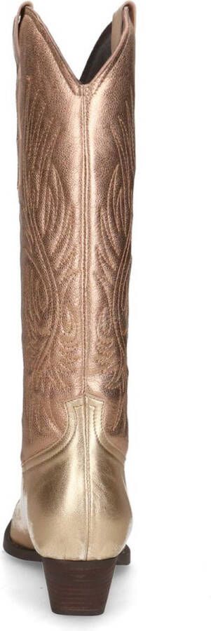 Sacha Dames Goudkleurige metallic cowboylaarzen