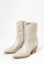 Sacha Dames Off white leren cowboylaarsjes met croco detail - Thumbnail 6