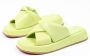 Sacha Dames Limegroene plateau slippers - Thumbnail 8