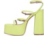 Sacha Dames Limegroene sandalen met plateau hak - Thumbnail 6