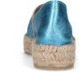 Sacha Dames Metallic blauwe leren espadrilles - Thumbnail 8