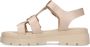 Sacha Dames Off white leren plateau sandalen - Thumbnail 5