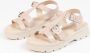 Sacha Dames Off white leren plateau sandalen - Thumbnail 6