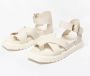 Sacha Dames Witte leren plateau sandalen - Thumbnail 6