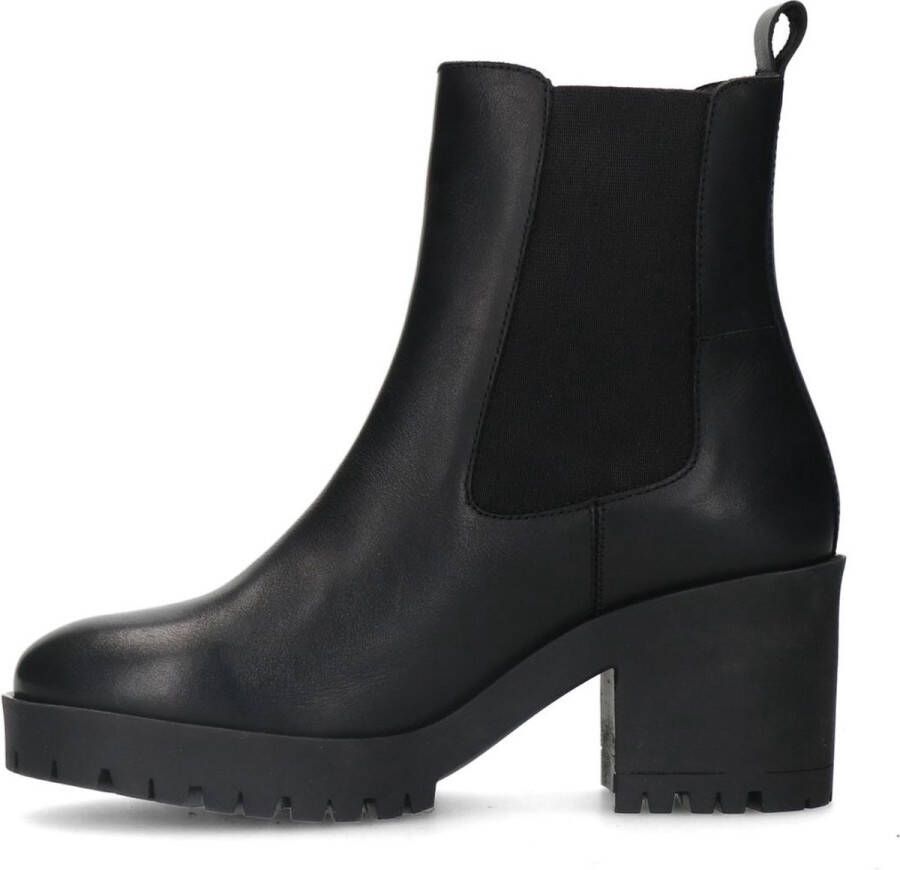 Sacha Dames Zwarte chelsea boots met hak