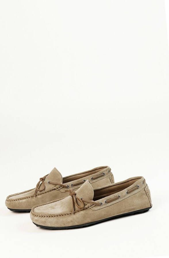 Sacha Heren Beige su�de mocassin loafers met touw detai - Foto 6