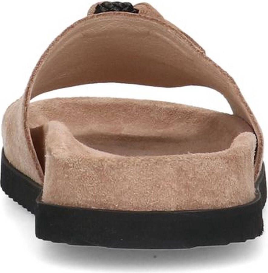 Sacha Heren Beige suède slippers met kwastjes - Foto 4