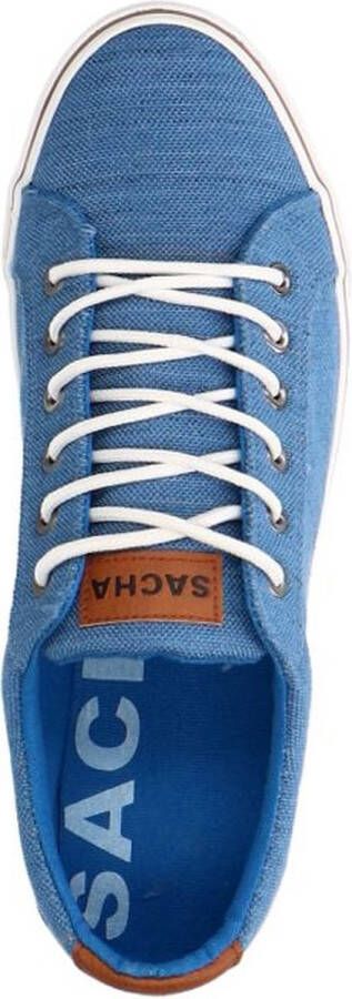 Sacha Heren Blauwe canvas veterschoenen - Foto 5