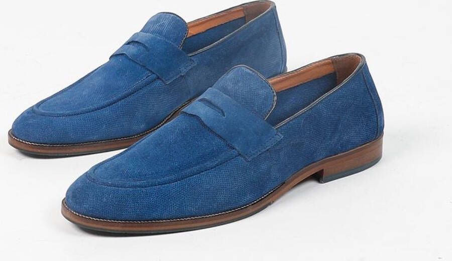 Sacha Heren Blauwe suède penny loafers