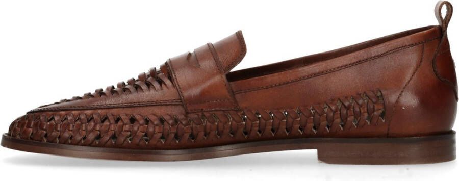 Sacha Heren Gevlochten loafers cognac - Foto 8