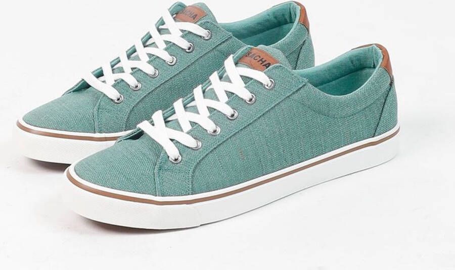 Sacha Heren Groene canvas veterschoenen - Foto 6