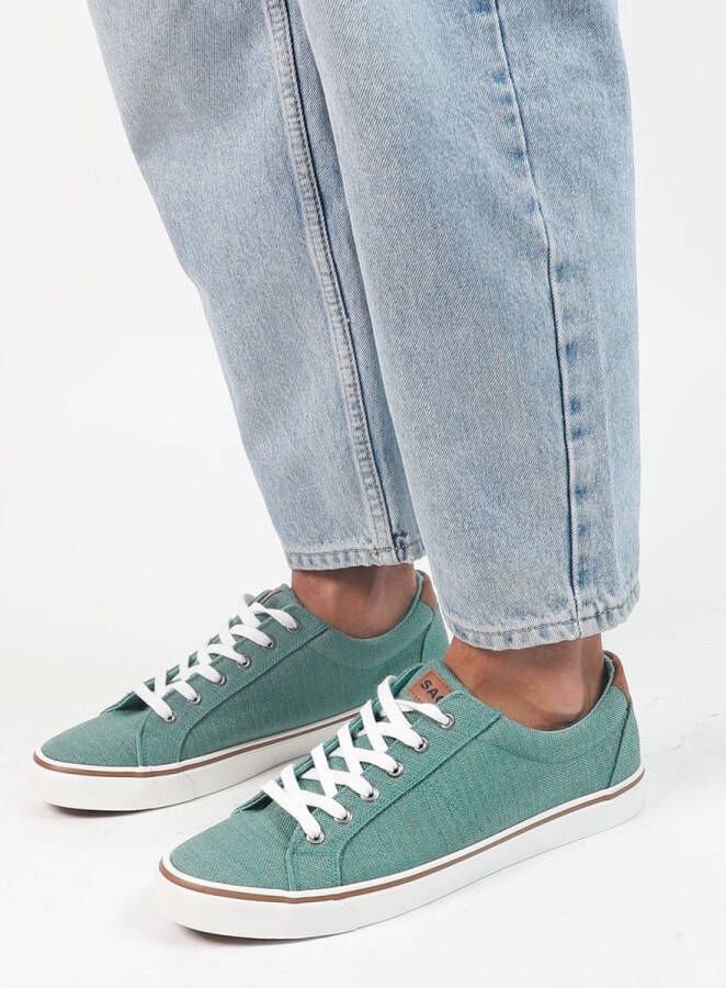 Sacha Heren Groene canvas veterschoenen - Foto 7