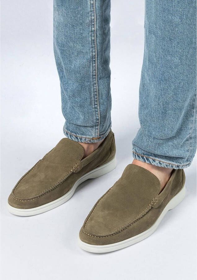 Sacha Heren Groene suède loafers