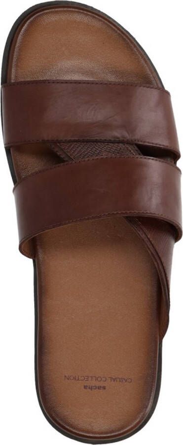 Sacha Heren Leren cognac sandalen - Foto 5