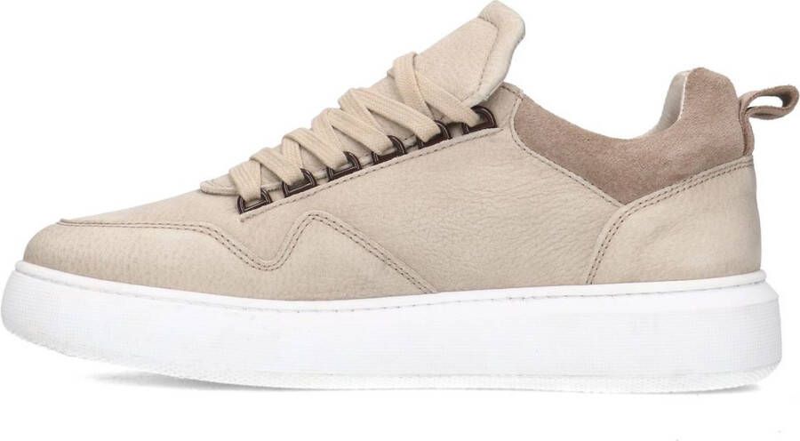 Sacha Heren Taupe nubuck sneaker met witte zool - Foto 6