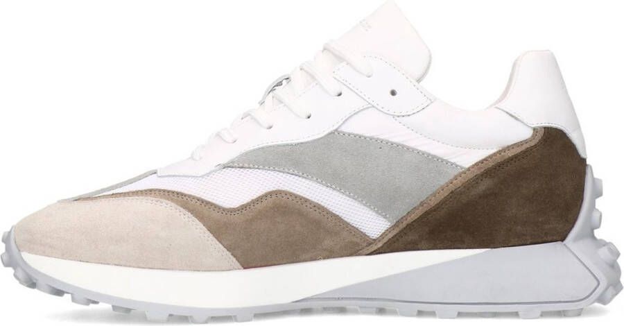 Sacha Heren Witte leren sneakers met suède details